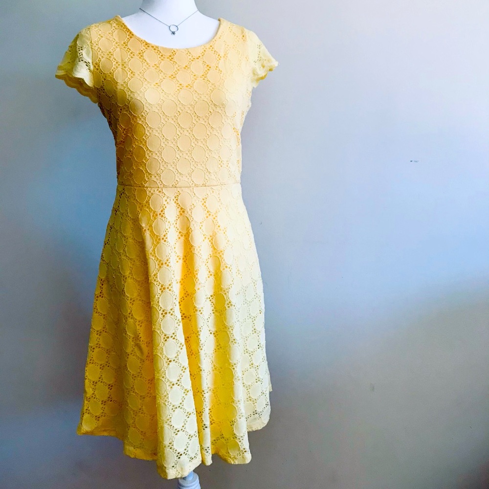 Yellow Lacey Dress - Picture 1 of 4